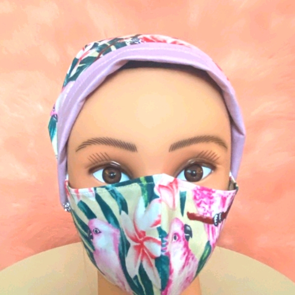 Reversible Scrub Cap and Mask - Picture 1 of 5